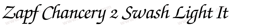 Zapf Chancery 2 Swash Light Italic字体转换